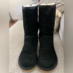 Ugg Australia FAIRFAX 5520 Side Zip Mid Calf Suede Sheepskin Boots Womens Sz 7